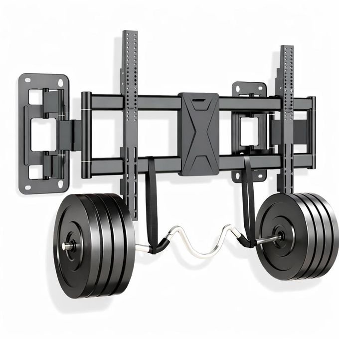 Heavy Duty Full Motion TV Wall Mount 75–100 Inches – Strong Adjustable TV Bracket – Black