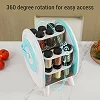 Rotating Spice Rack Organizer with 18 Jars – 360° Spinning Seasoning, Salt & Herb Holder – Multicolor