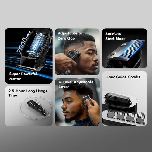 Oraimo Rechargeable Hair Clipper Powerful Motor Adjustable Lever 365-day Warranty