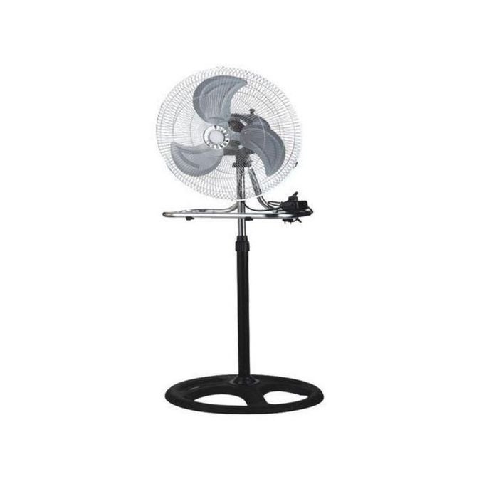 3 In 1 Table, Stand And Wall  Adjustable Oscillating Fan - Silver