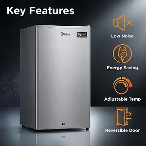 Midea 120L Gross 93L Net Single Door Refrigerator – Silver