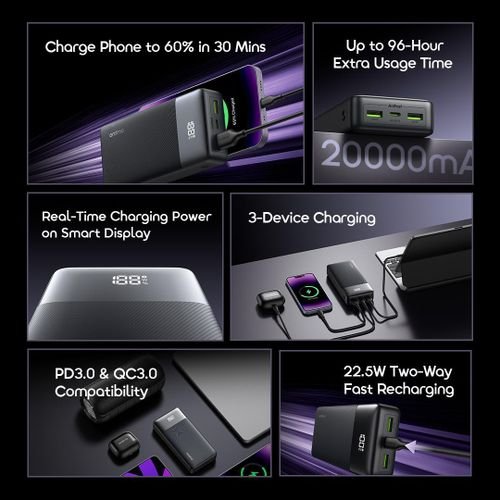 Oraimo Power Bank 20000mAh 22.5W Fast Charger