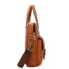 Jeep Buluo Brown 14-Inch Waterproof Leather Laptop Bag – Brown