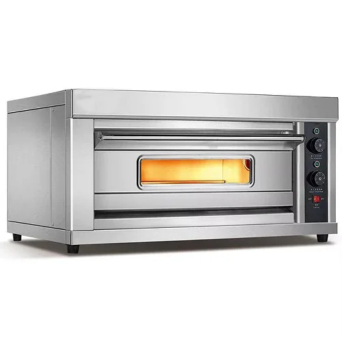 Stainless Steel Commercial Electric Deck Oven – 1 Deck 2 Trays Industrial Bakery Oven