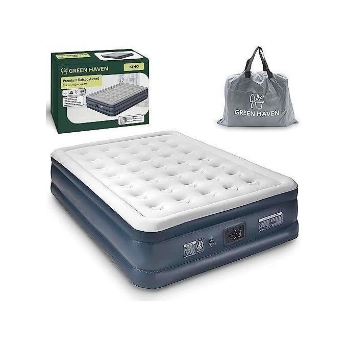 5 by 6 High-density Inflatable Air Mattress with Built-in Electric Pump - Brown