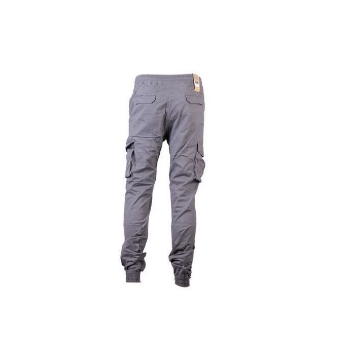 Men's Khaki Track Pants Cargo Trouser - Grey