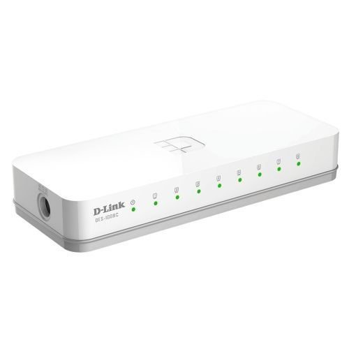 Dlink 8-Port 10/100Mbps Switch - White