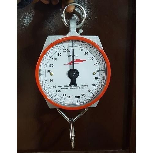 Hanson 200Kg Round Hanging Weighing Scale - Red/Silver