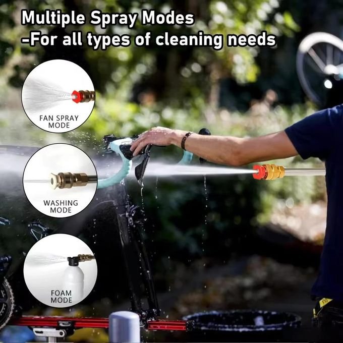 48V Cordless Pressure Washer & Sprayer Gun - Portable Car Washer with 1 Rechargeable Battery