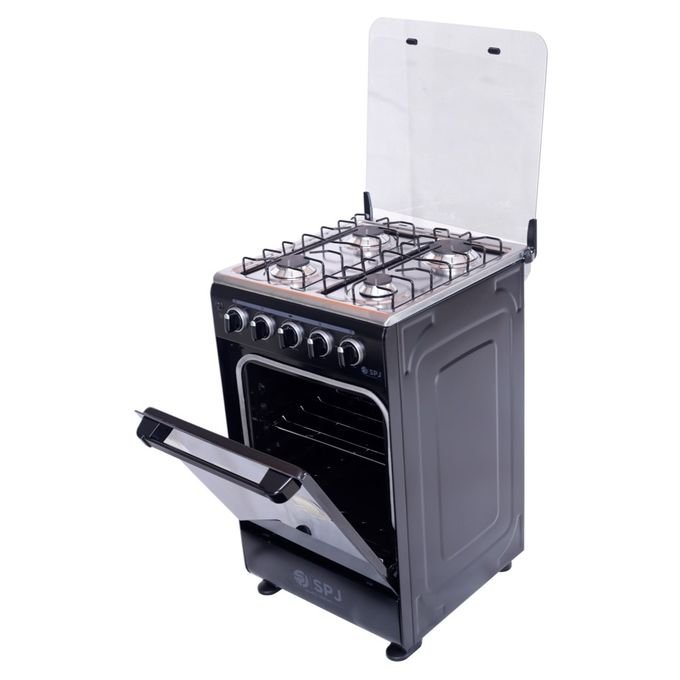SPJ 50*50cm Full Gas Standing Cooker With Gas Oven - Black