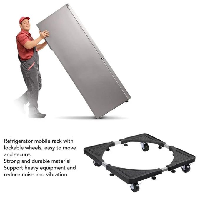 Fridge And Washing Machine Stand Mount Base Adjustable Stand Trolley