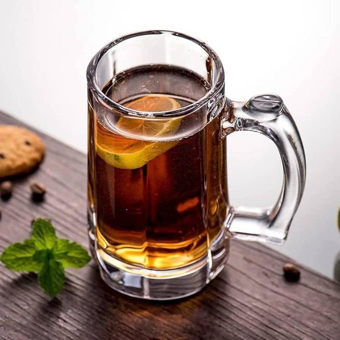 6 Pieces Set Of Large Beer Glasses For Use In Bars- Clear