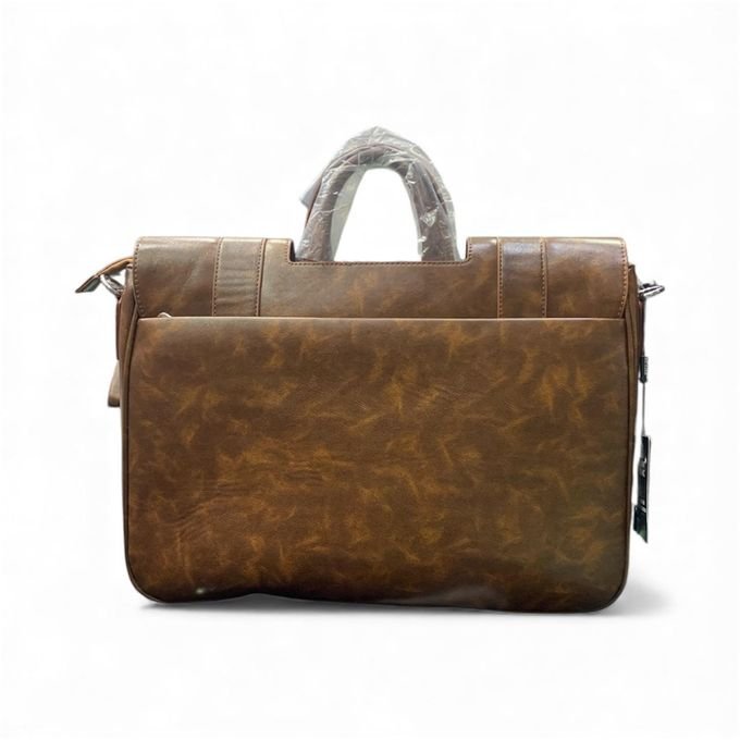 15.5" Mont Blanc Leather Laptop Briefcase Bag  - Brown