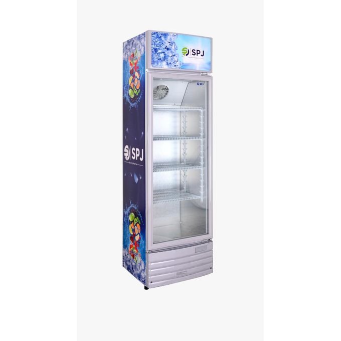 SPJ 400L Beverage Cooler Chiller Showcase Freezer- White (3YRS WRNTY)