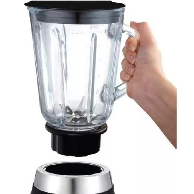 Newal 1.5L Electric Glass Blender With Grinder - Silver, Black