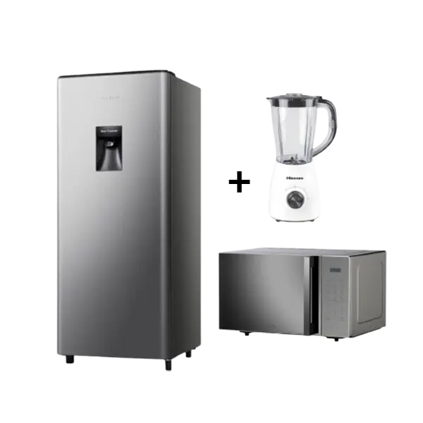 3-in-1 Hisense Kitchen Bundle [ Hisense 229L Fridge + Hisense Blender + Hisense 25L Microwave ]