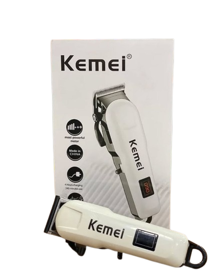 Kemei Rechargeable Hair Clipper Machine Professional With LCD Display