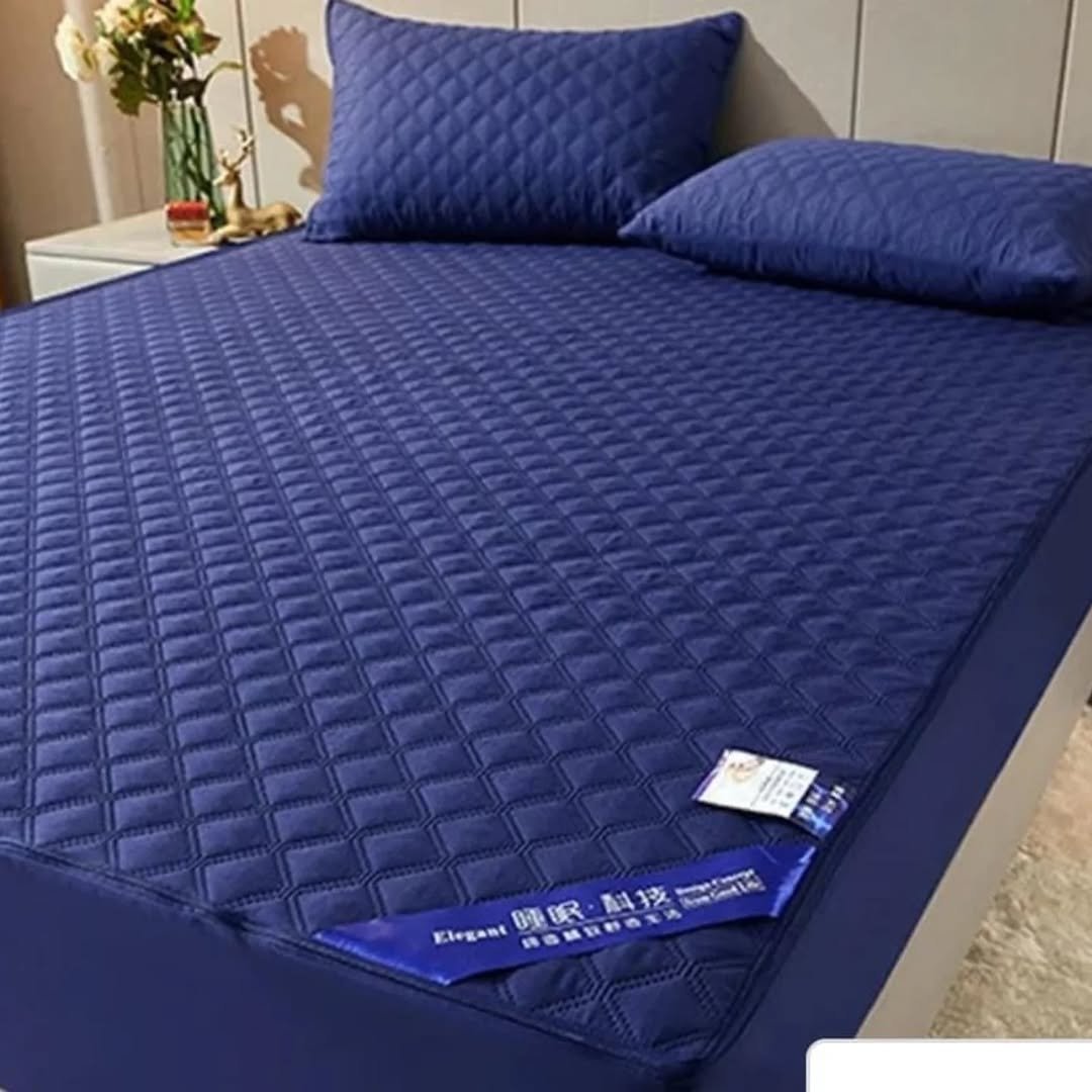 5*6 Quilted Water Proof Mattress Protector- Navy Blue