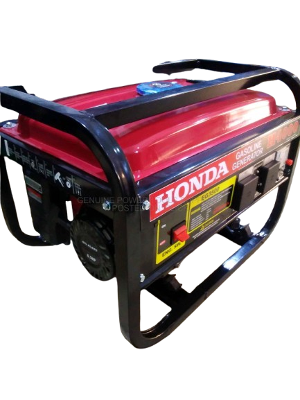 3.5KVA Petrol Generator Honda 4000-DA - Electric Key & Manual Start - Red