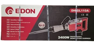 Edon DH-G 110A Professional Demolition Hammer 2400W – Heavy-Duty Concrete Breaker