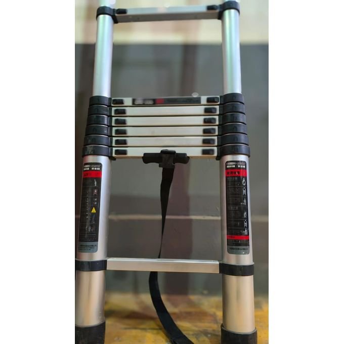4.1m Heavy-Duty Aluminum Single Telescopic Ladder -Silver