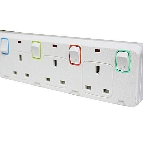 G & T 4 Way Extension Cable - White