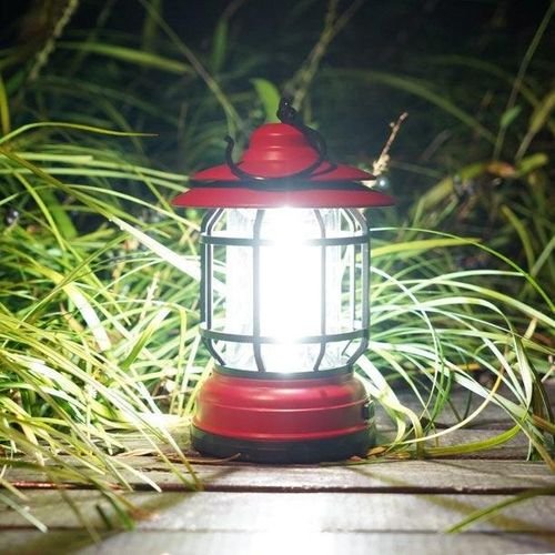 Vintage rechargeable camping lantern - Multicolor