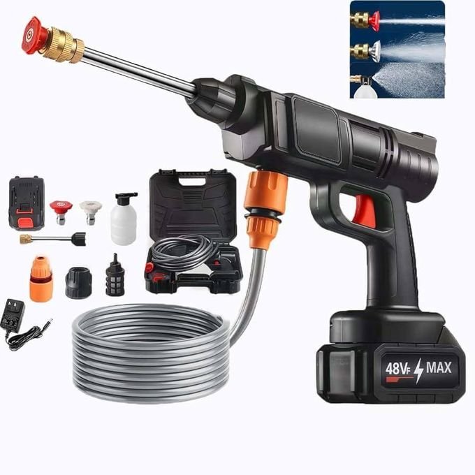 48V Cordless Pressure Washer Gun & Sprayer - 2 Batteries, Portable High-Pressure Cleaner