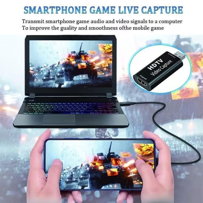 USB HDMI Video Capture Card – 4K Input & 1080P HD Capture for Gaming and Streaming
