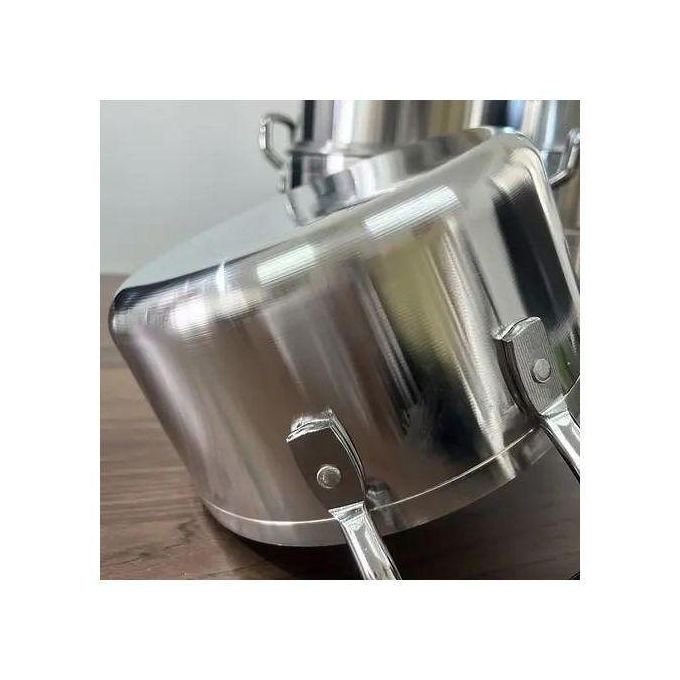 TORNADO 7-Piece Silver Aluminium Cooking Pot Set