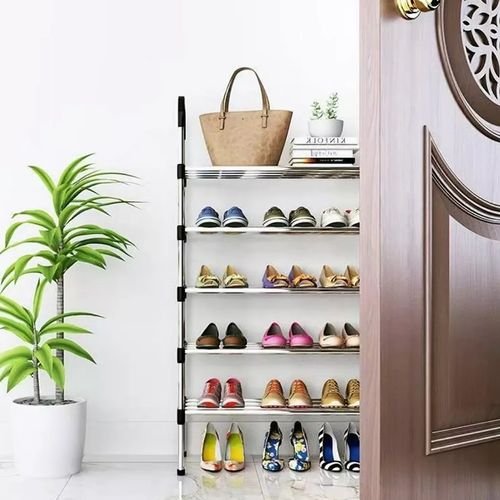 5-Tiers Shoe Rack Storage Organizer 15 Pairs Large Capacity - Black