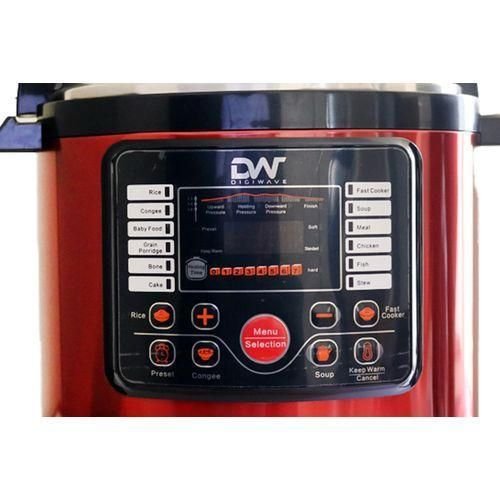 Digiwave 7L Multi-Functional Electric Pressure Cooker- Silver, Red
