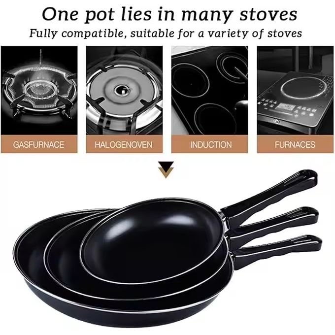 3-Piece Non-Stick Frying Pan Set