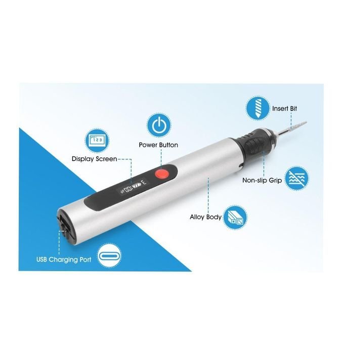30-in-1 Cordless Electric Engraving Pen With Stencil Templates – Wood, Glass, Metal & Crafts