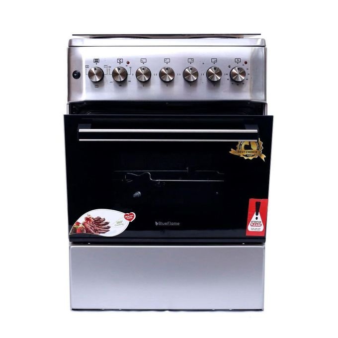 Blueflame 60cm X 60cm Full Electric Cooker S6004ERF ( Made In Turkey ) - Stainless Steel (3YRS WRNTY)