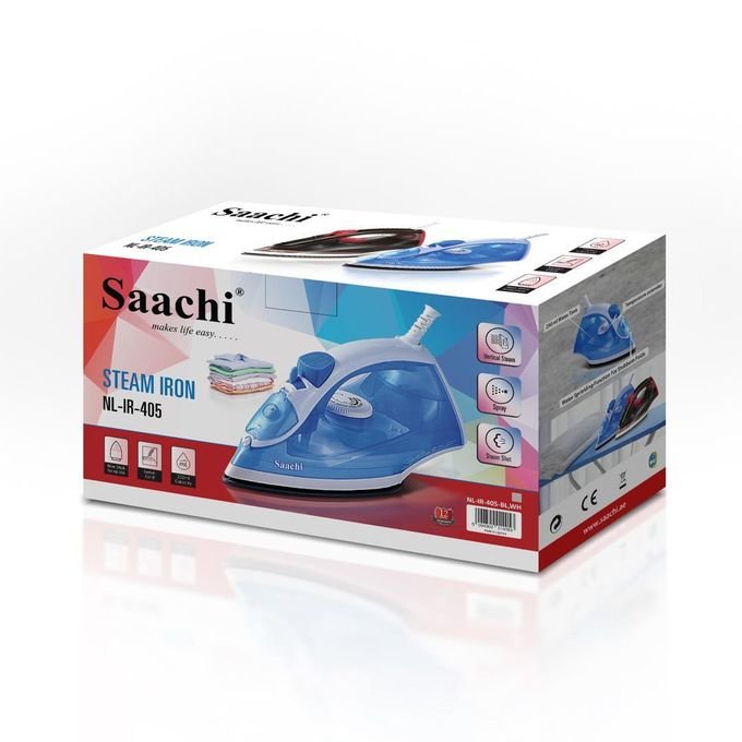 Saachi Electric Steam Iron with Nonstick Plate - Multicolor