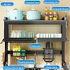 Over The Sink Dish Drying Rack Dish Drainer for Kitchen Storage & Organization – Black