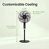 Midea 16-Inch Stand Fan FS40-23MT – 7 Patented Blades, 3 Speeds & 2H Timer