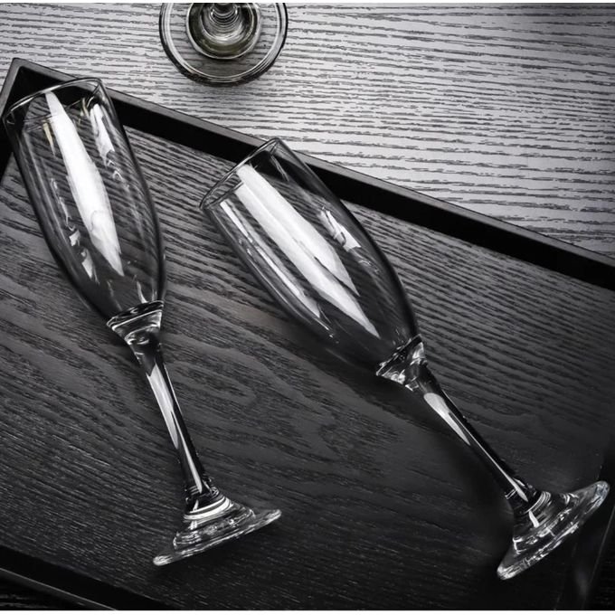 6 Pcs Set Of Champagne Glasses For Taking Wine Champagne-Transparent
