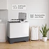 Midea 10kg Twin Tub Washing Machine – MT100W100/WG, Dual Pulsator & 1200 RPM