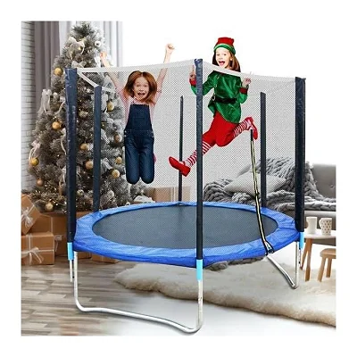 6FT Kids Trampoline with Safety Enclosure Net and Padding