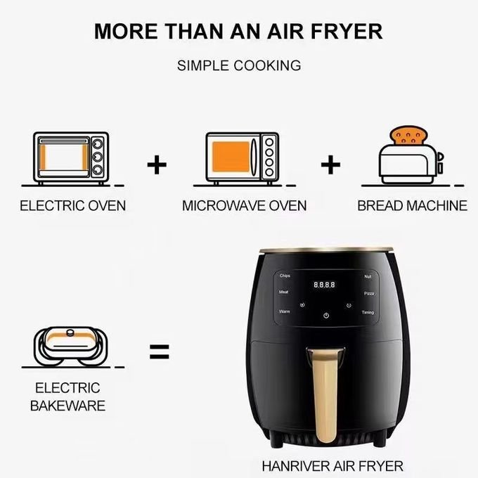 Pixel 6 Liters Airfryer 6L Oil Free Air fryer - 1 Year Warranty