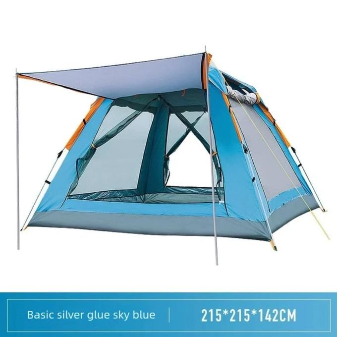 Automatic 4-Person Camping Tent – Multicolor Family Outdoor Tent