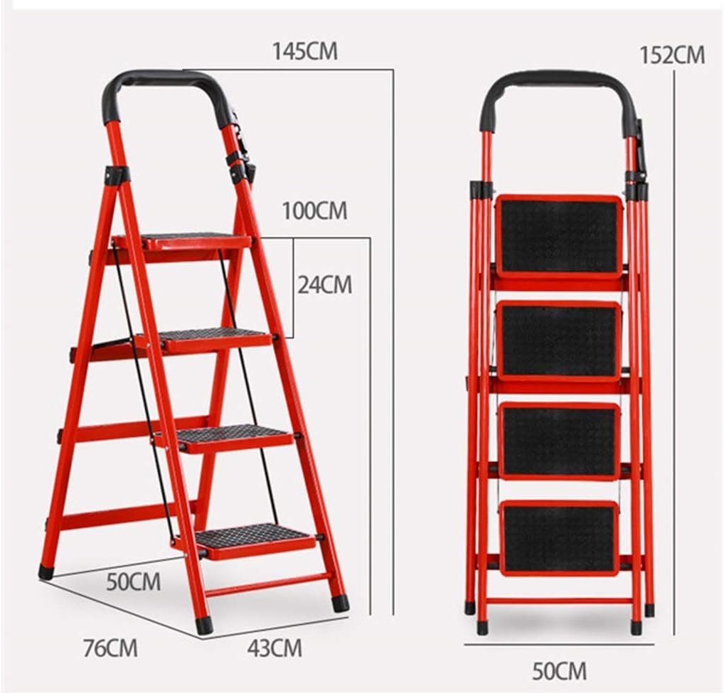 Multipurpose 4-Step Folding Ladder for Home, Office and Storage