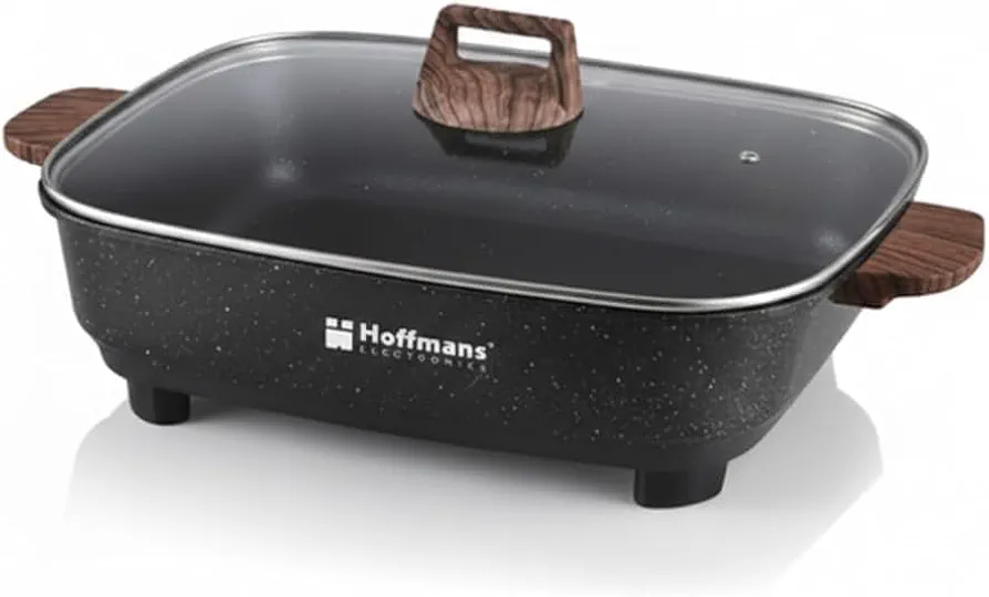 Hoffmans 9L Multifunctional Electric Cooking Pot  Baking Tray – Stew, Boil, Fry, Roast & Steam