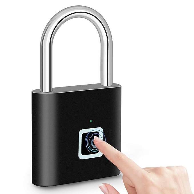 Aluminium Smart Fingerprint Door Handle Lock with Display