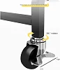 Trolley Stall Folding Portable Kitchen Storage Rack Metal Stand
