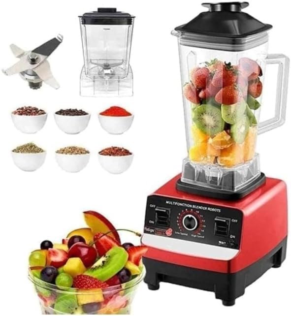 Heavy-Duty Commercial Blender & Grinder – 2-in-1 Juicer Mixer with Stainless Steel Blades
