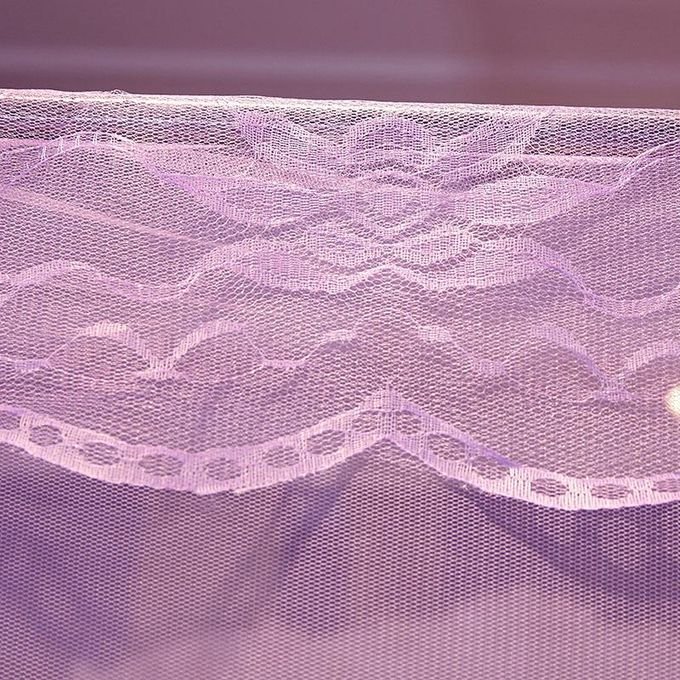 Mosquito Net with 4 Stainless Steel Stands – Purple