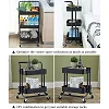 Storage Trolley Cart - 3 Tier Rolling Utility Organizer Rack, Craft Art Cart, Multi-Purpose Organizer Shelf, Tower Rack Serving Trolley for Office Bathroom Kitchen Kids’ Room Laundry Room